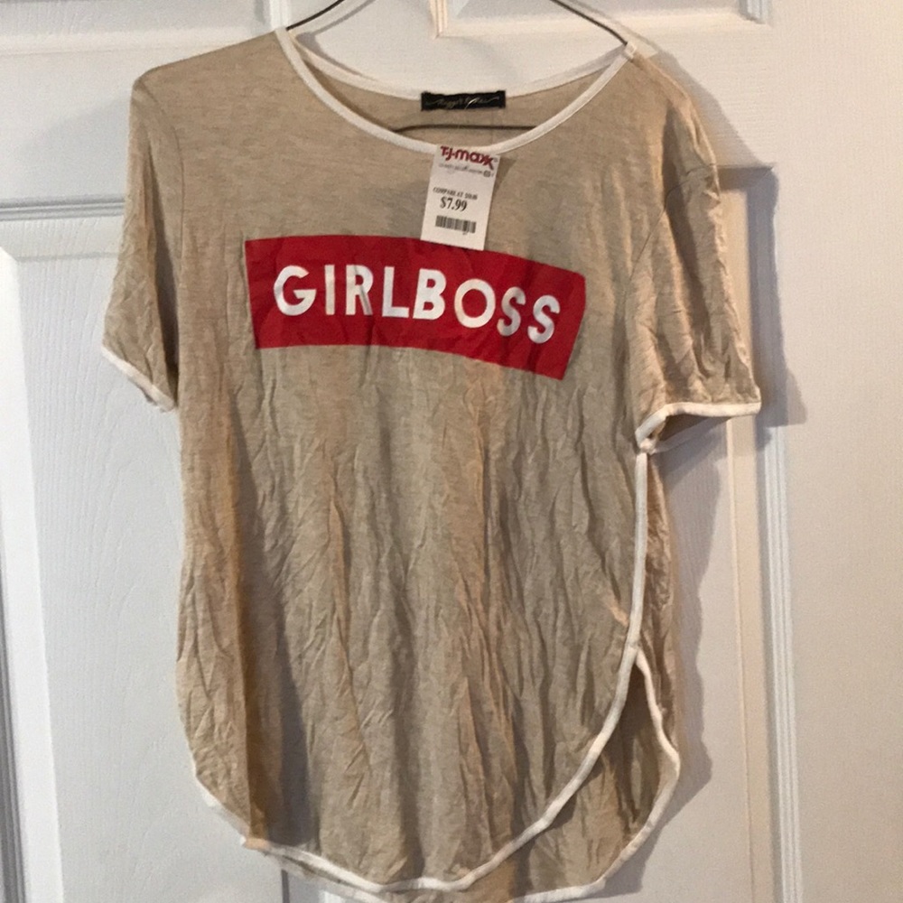 GIRL BOSS shirt sleeve too; SM or Med